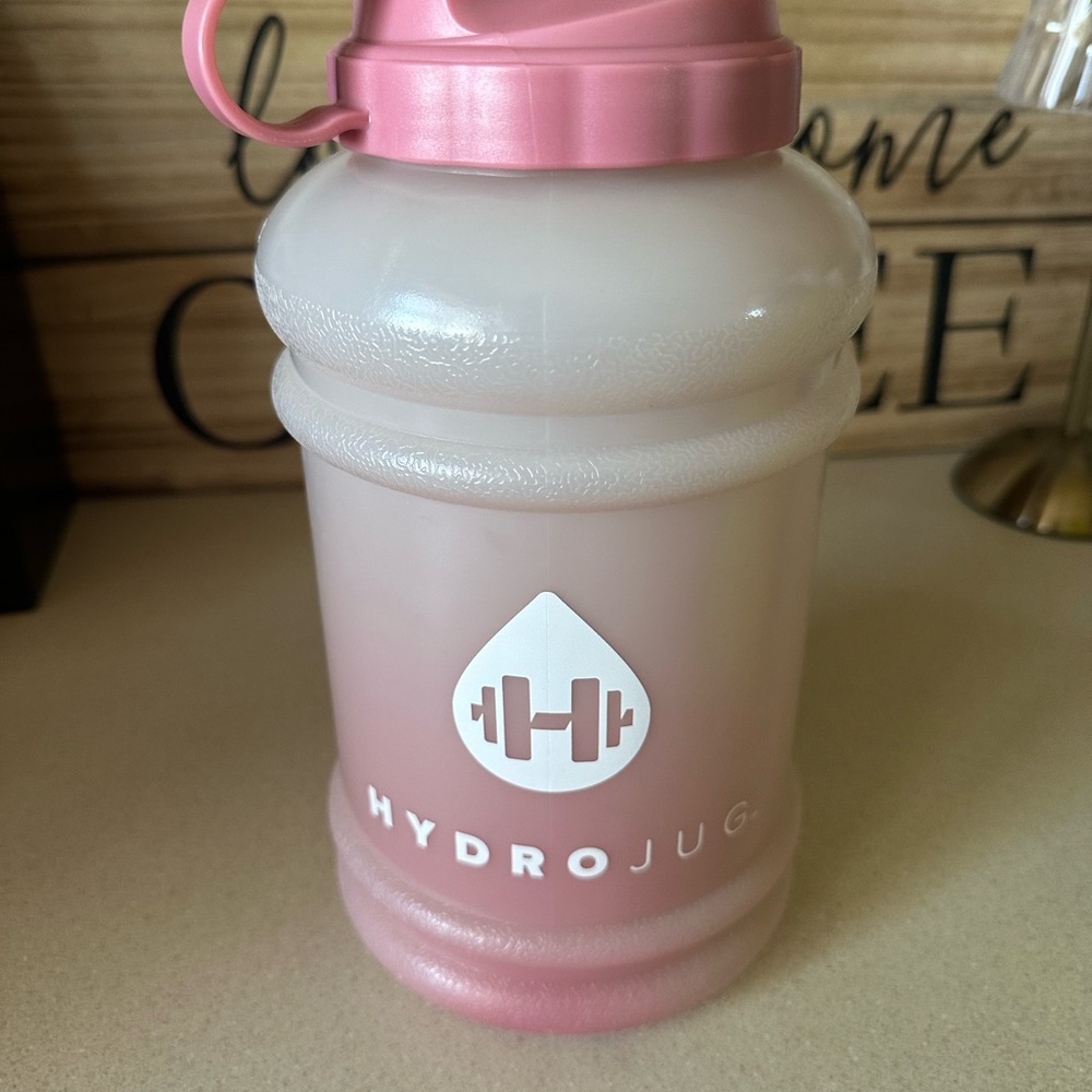 HydroJug Pink and White Water Bottle